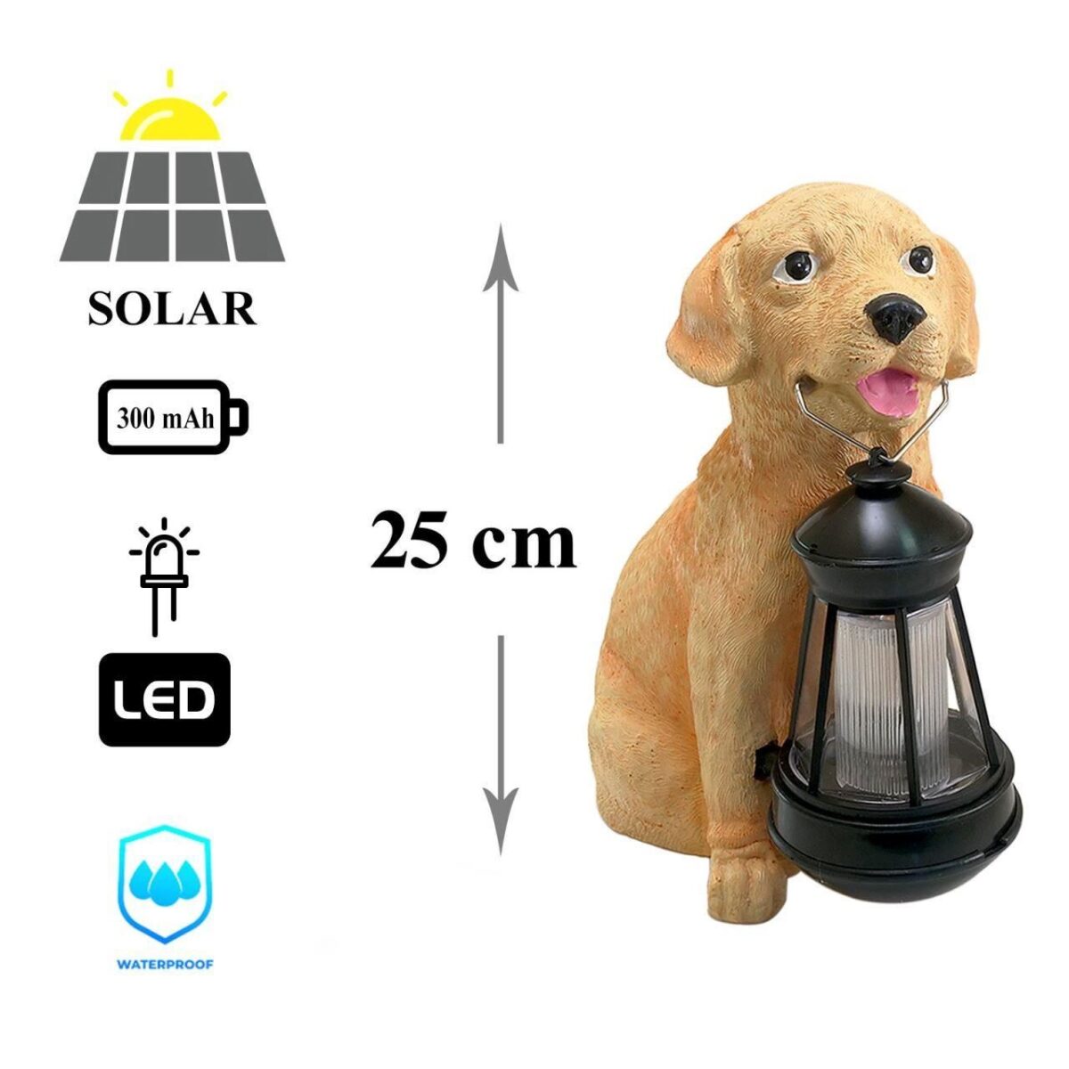 Sir de lampioane solare LED Garden of Eden, 10 bucati, alb rece, 3,7 m