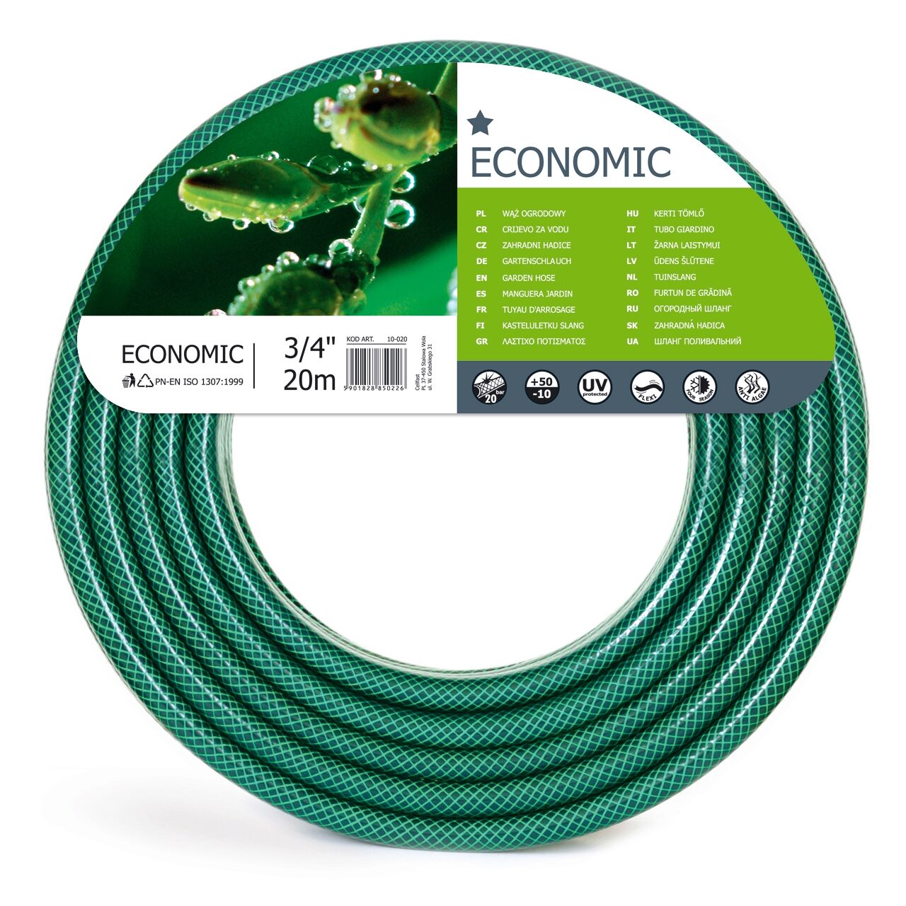 Furtun de gradina, 3 straturi, 3/4", 20 m, Cellfast Economic Furtun de gradina, 3 straturi, 3/4", 20 m, Cellfast Economic