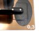 Gletiera inox, intarita, Olejnik, SuperFlex, maner piele naturala, 0.3 mm, 305x100 mm
