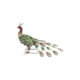 Decoratiune gradina, metalica, paun verde, 23x62x43 cm