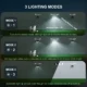 Lampa solara de perete MustWin cu 3 panouri, senzor de miscare, 1000 lm, LED, 112 leduri, 3 moduri, incarcare solara