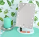 Oglinda pentru machiaj si tratamente cosmetice cu 22 LED-uri, reglabila, suport, alba