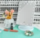 Oglinda pentru machiaj si tratamente cosmetice cu 22 LED-uri, reglabila, suport, alba