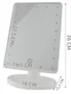 Oglinda pentru machiaj si tratamente cosmetice cu 22 LED-uri, reglabila, suport, alba