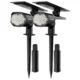 Set 2 bucati Lampa solara LITOM LTCD237, 30 leduri, IP67, lumina calda sau rece, senzor de lumina