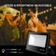 Set 2 proiectoare de podea LED RGB MustWin, Telecomanda, 50W, IP66 Waterproof