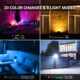 Set 2 proiectoare de podea LED RGB MustWin, Telecomanda, 50W, IP66 Waterproof