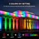 Set 2 proiectoare de podea LED RGB MustWin, Telecomanda, 50W, IP66 Waterproof