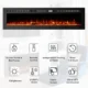 Semineu Electric incorporabil 3D Amadeo 60 XL, 5 teme de culoare, 152,5 x 46,5 cm, Functie incalzire, Telecomanda, Timer, 1500W