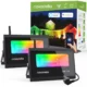 Set 2 proiectoare de podea Smart LED RGBCW Novostella NTF36, Wifi, Alexa,Google, 20W, Exterior IP66, RGB + lumina alba