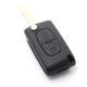 Carcasa cheie tip briceag pentru Citroen, Peugeot 407, cu 2 butoane si lama HU83-SH2, cu suport baterie, Carguard