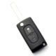 Carcasa cheie tip briceag pentru Citroen, Peugeot 407, cu 2 butoane si lama HU83-SH2, cu suport baterie, Carguard