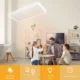Panou Radiant de Incalzire cu Infrarosu Ceramic, Montare pe Tavan, Smart WiFi, 840W, Iluminare LED reglabila, Termostat si Timer, Controler, Alb
