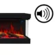 Semineu Electric 3D incorporabil Radiant Blaze XL cu Sunet busteni, Smart WIFI, 150 x 55.5 cm, 7 teme de culoare, Functie incalzire, Telecomanda, Timer, Termostat, 1800W - imagine 17