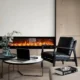 Semineu Electric incorporabil 3D Fiji 4XL, Functie incalzire, 254 x 54.4 cm, Telecomanda, 3 teme de culoare flacara, Timer, 1600W