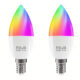 Set 2 Becuri LED RGB Smart NOUS P4, E14, Control din aplicatie