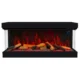 Semineu Electric 3D incorporabil Radiant Blaze cu Sunet busteni, Smart WIFI, 100 x 55.5 cm, 7 teme de culoare, Functie incalzire, Telecomanda, Timer, Termostat, 1800W