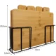 Set 4 tocatoare bambus Ruhhy cu suport metalic, marcate pentru alimente, 28x20 cm - imagine 3