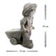 Decoratiune gradina, ceramica, baiat cu roaba in spate, 37x19x47 cm - imagine 3