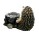 Decoratiune gradina, ceramica, arici cu cos, 37.5x21x27 cm  - imagine 3