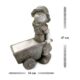 Decoratiune gradina, ceramica, fetita cu roaba in fata, 34x20x47 cm - imagine 3