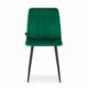 Scaun bucatarie/living, Artool, Lava, catifea, metal, verde si negru, 43x51x90 cm - imagine 5