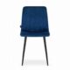 Scaun bucatarie/living, Artool, Lava, catifea, metal, bleumarin si negru, 43x51x90 cm - imagine 9