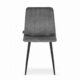 Scaun bucatarie/living, Artool, Lava, catifea, metal, gri si negru, 43x51x90 cm - imagine 5