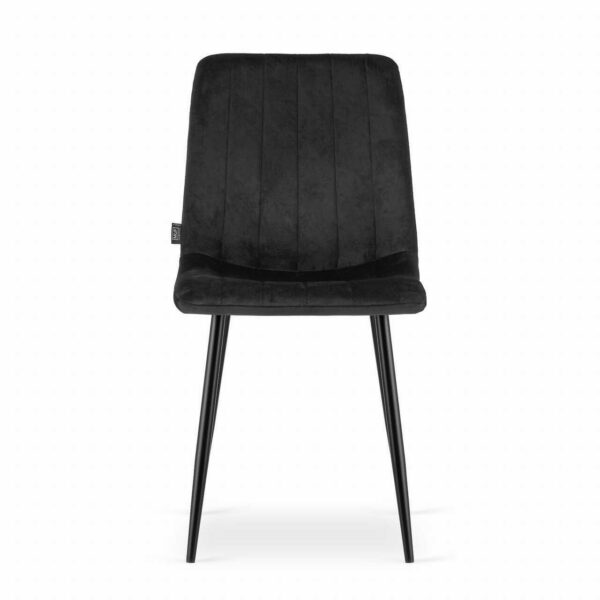 Scaun bucatarie/living, Artool, Lava, catifea, metal, negru, 43x51x90 cm - imagine 5