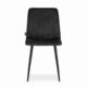 Scaun bucatarie/living, Artool, Lava, catifea, metal, negru, 43x51x90 cm - imagine 5