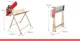 Capra taiat lemne, 88x71x86 cm, max 120 kg, suport pentru drujba, Strend Pro - imagine 3