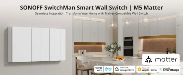 Intrerupator Smart Sonoff M5-3C-86W, WiFi, 6A, Matter, 3 canale - imagine 8