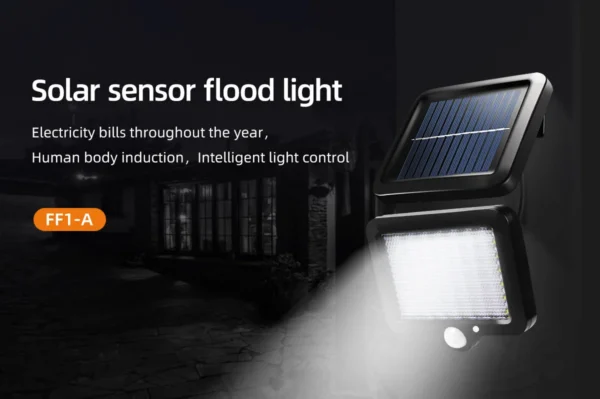 Proiector LED cu Senzor de Miscare Superfire FF1-A, Panou solar, Senzor Lumina, 11W, 209lm - imagine 8