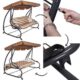 Balansoar gradina, Springos, 4 locuri, maro, crem, 230x130x162 cm, functie pat, max 300 kg - imagine 8