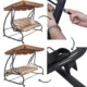 Balansoar gradina, Springos, 4 locuri, maro, crem, 230x130x162 cm, functie pat, max 300 kg - imagine 9