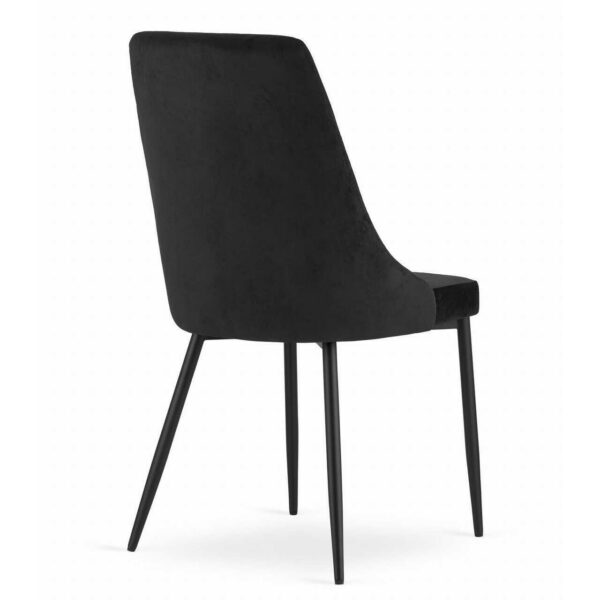 Scaun bucatarie/living, Artool, Imola, catifea, metal, negru, 48.5x61x93.5 cm - imagine 4