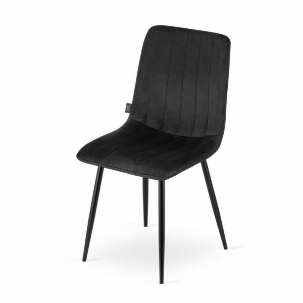 Scaun bucatarie/living, Artool, Lava, catifea, metal, negru, 43x51x90 cm - imagine 2