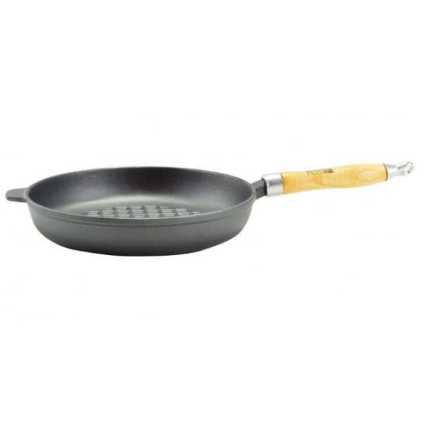 Tigaie fonta cu maner lemn, 24 cm, Perfect Home - imagine 2