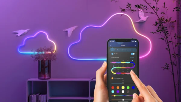 Banda LED Neon Govee H61D5 RGBIC, Inteligenta, 5m, Sincronizare Muzica, Matter, Wifi, Alexa, Google Asistant - imagine 9