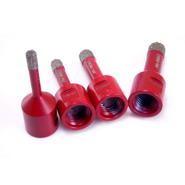 Set 4 carote diamantate, M14, 6-12 mm, Strend Pro - imagine 2