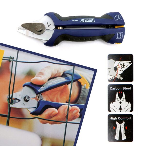 Cleste pentru legat gardul, cu capse, sarma, Rapid - imagine 2