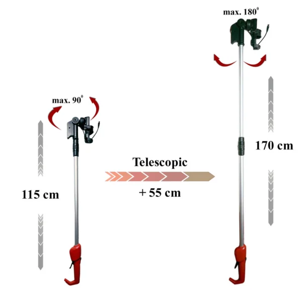 Maner prelungitor pentru foarfeca electrica de gradina cu acumulator, 115-170 cm - imagine 7