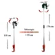 Maner prelungitor pentru foarfeca electrica de gradina cu acumulator, 115-170 cm - imagine 7