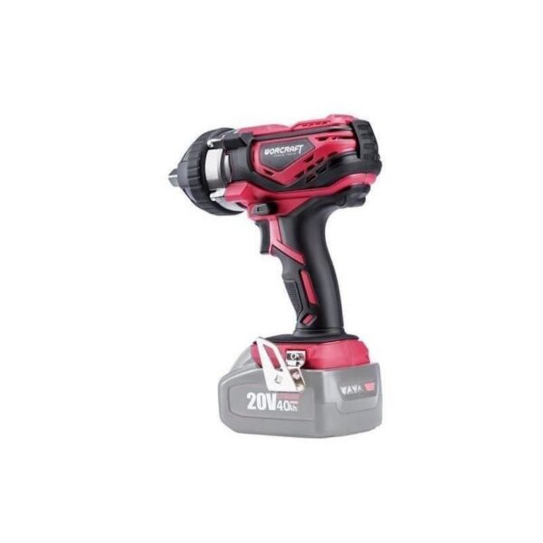 Masina de insurubat de impact, cu acumulator 4 Ah, incarcator 20V Li-ion, 350 Nm, 1/2", Worcraft - imagine 5