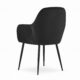 Scaun bucatarie/living, Artool, Lugo, catifea, metal, negru, 57.5x56.5x86.5 cm - imagine 12