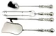Set accesorii semineu, suport cu 4 piese, nichel, 53 cm - imagine 5