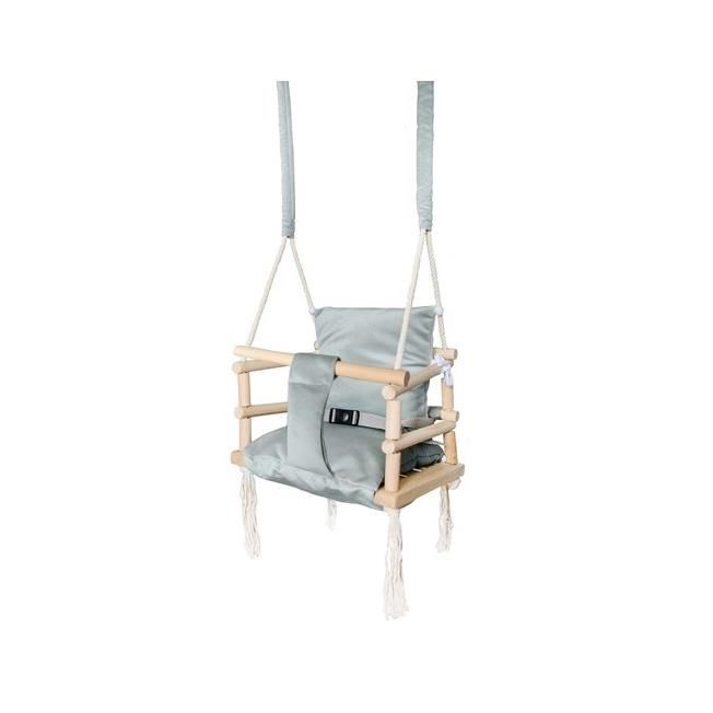 11757251_big.jpg Leagan pentru copii, 3 in 1, lemn, gri, max 30 kg, 34x34x26 cm, Kruzzel - imagine 1