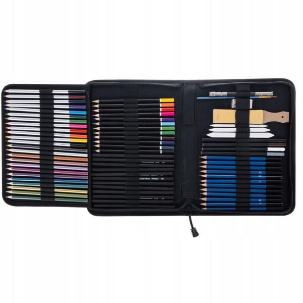 Set desen, schite, cu husa, 72 piese, 21x3.5x30 cm, Malatec - imagine 1