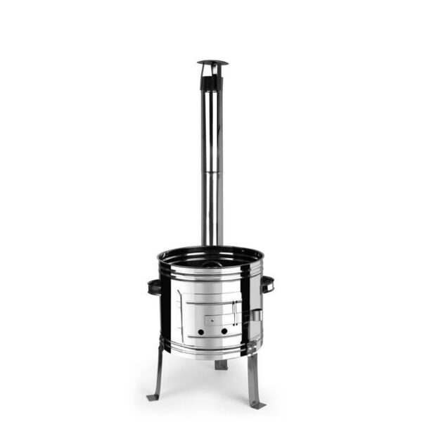 Soba pentru ceaun/tuci, inox, burlan, cot, 31x51 cm, Perfect Home - imagine 1