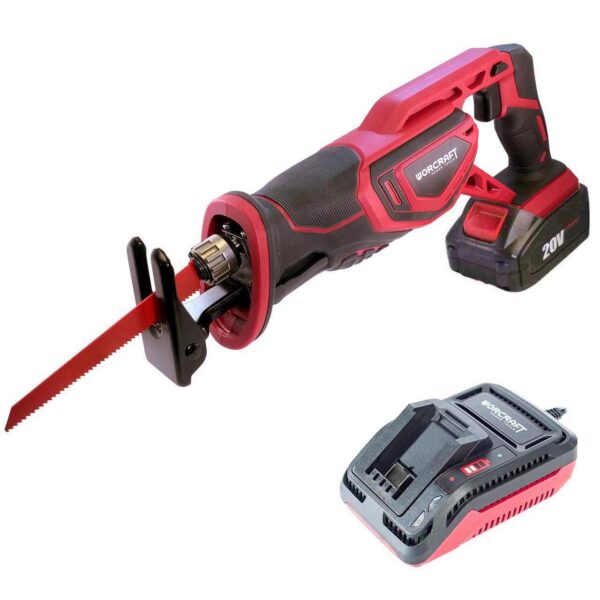 Fierastrau tip sabie, 20V Li-ion, cu acumulator 2Ah, incarcator, Worcraft - imagine 1